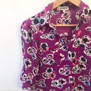 Express Floral Portofino Shirt Sz S